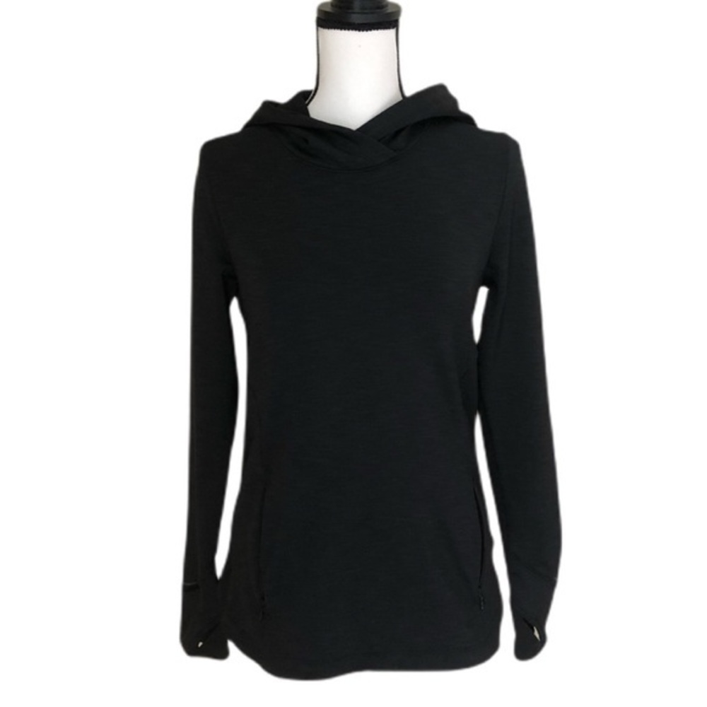 Athleta Hoodie Side Zip Pockets Thumb Holes XS
